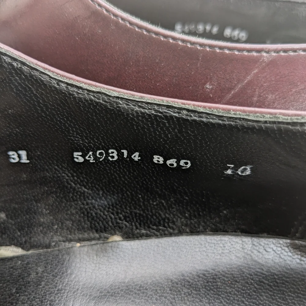 Vintage FLORSHEIM Burgundy Leather‎ Oxford Dress shoes size 9.5